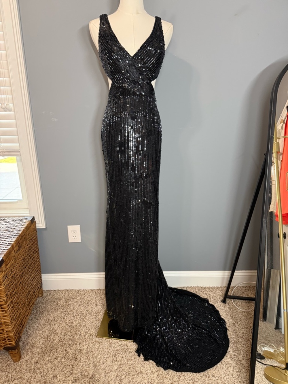 Sherri Hill Black Gown NWT Size 0 51364